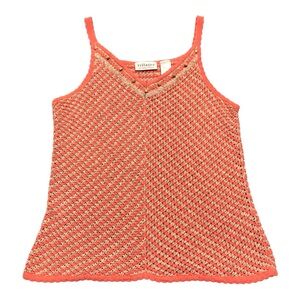 Liz Claiborne Villager Womens Sleeveless V Neck Tank Top Sweater Sz Large